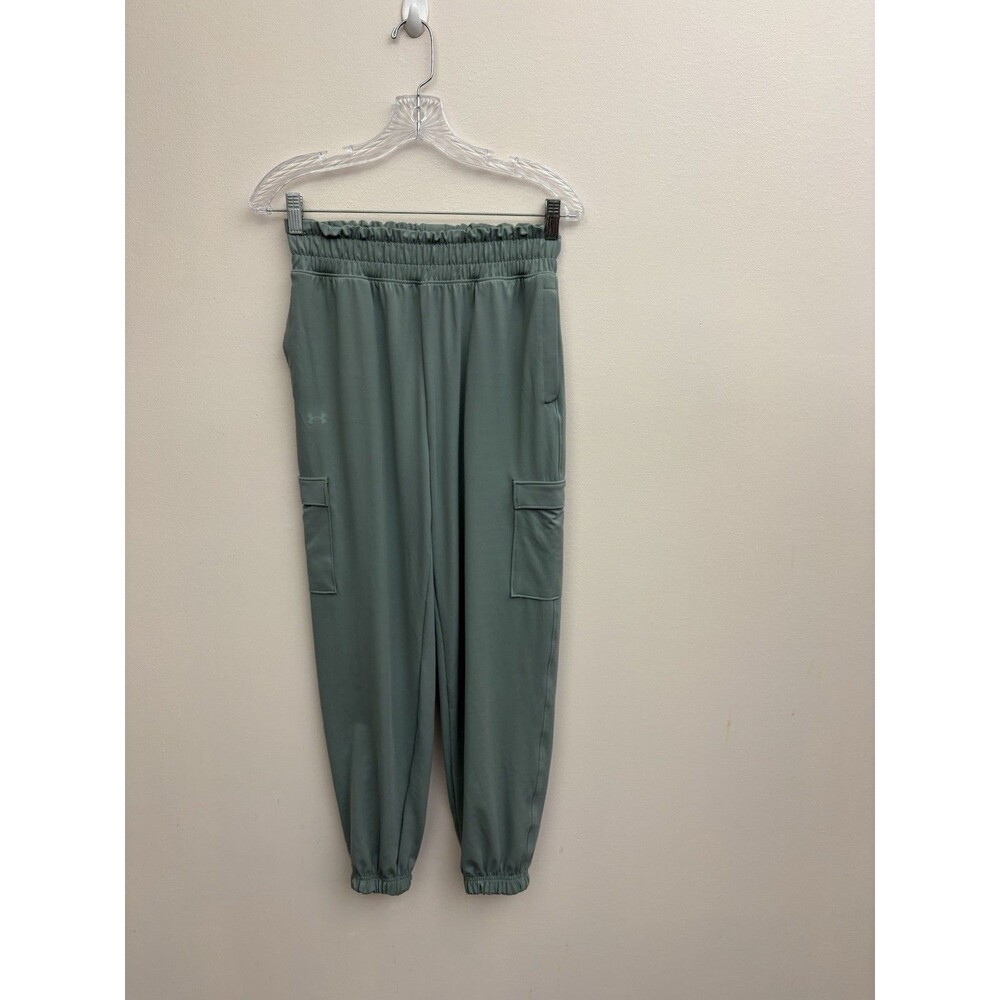 Under Armour Women's High Waisted Woven Cargo Jogger Pants Green Sage Size XS